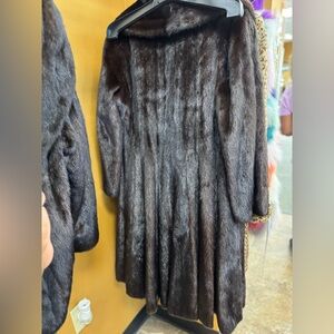 Elegant Chocolate 100% real mink Fur Coat